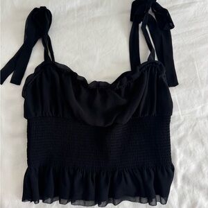 Wilfred Black Ruffled Top